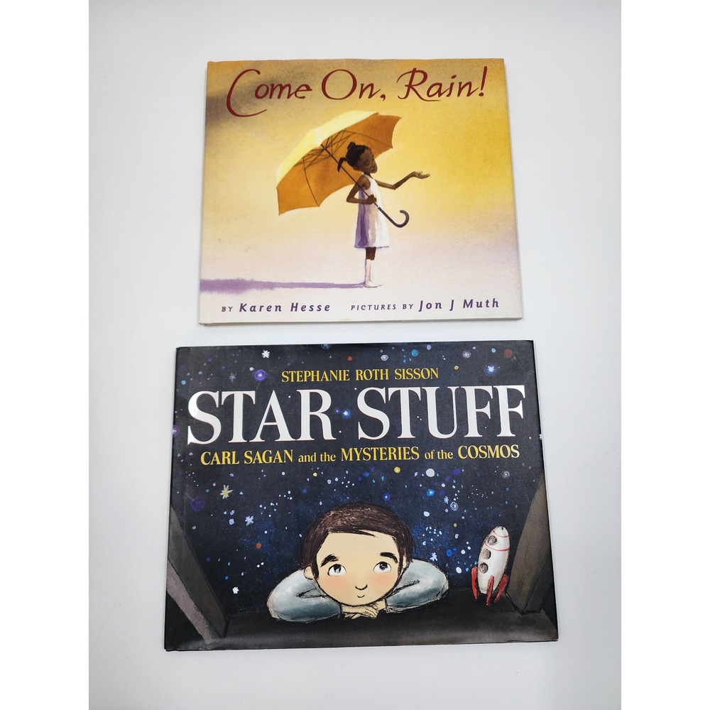 Star Stuff Carl Sagan & Come On Rain Childrens Hardcover Book Lot First Edition